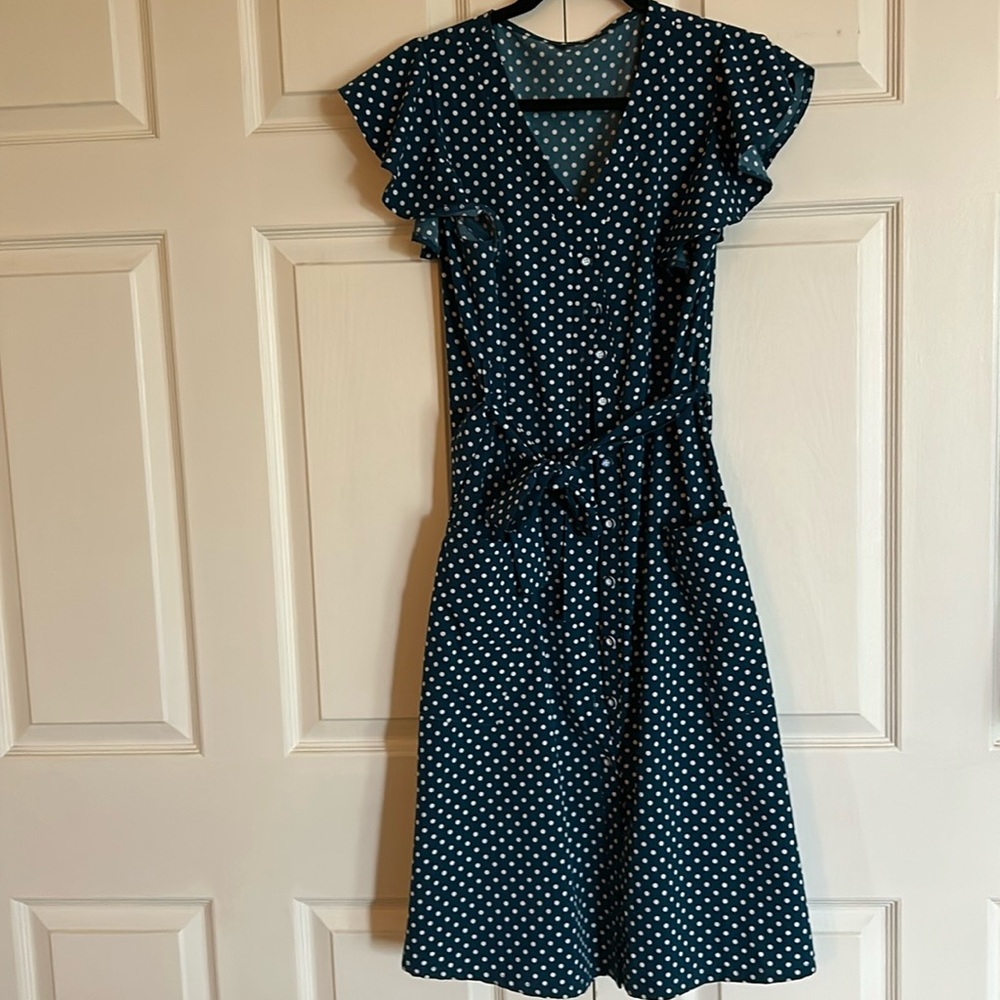 Peacock Blue Skater dress